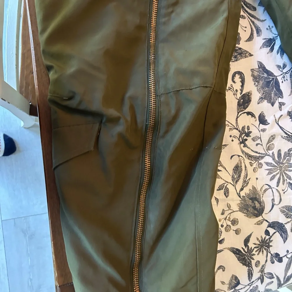 Vintage US ARMY AIR FORCES Flight Pants Mens 30 Green Type A-11 Bomber Shearling - Picture 4 of 17